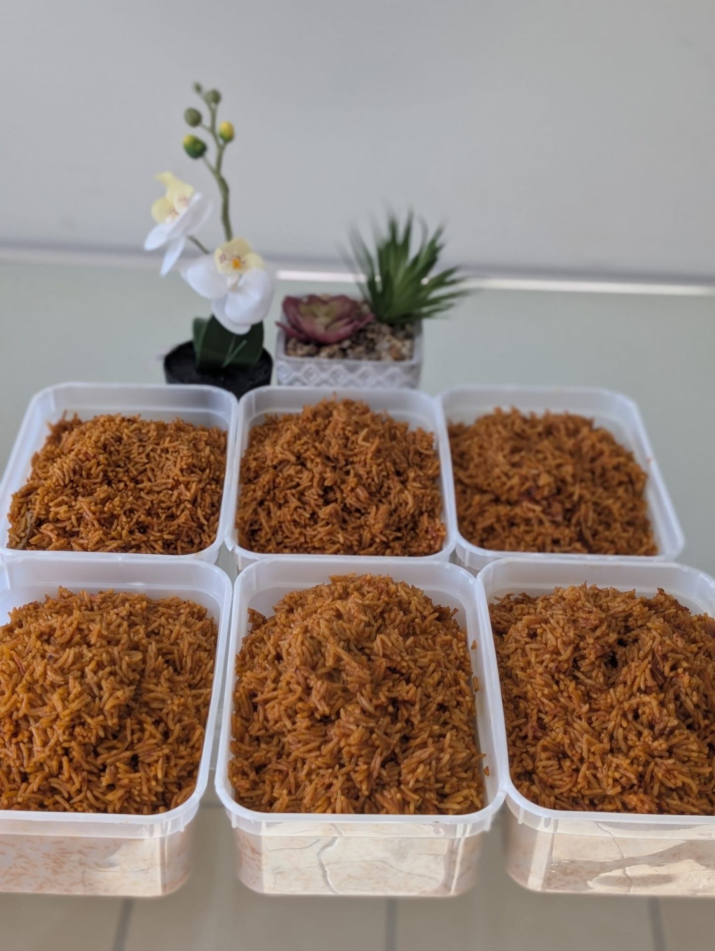 Signature Nigerian jollof rice platter